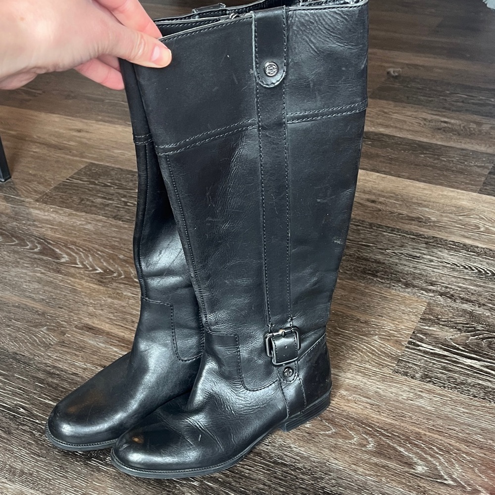 Anne Klein Black Over the Knee Boots